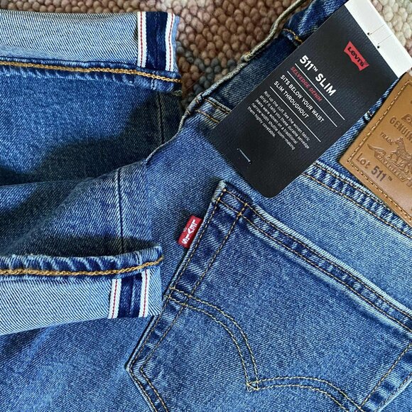 Levi's Slim Fit Jeans - Classic Blue - Picture 1 of 12